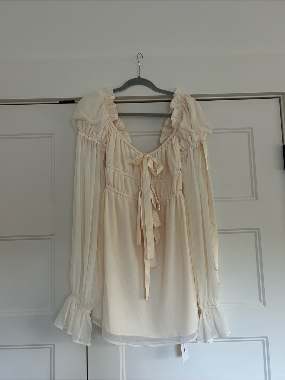 Rumored Cream Macbeth Mini Dress